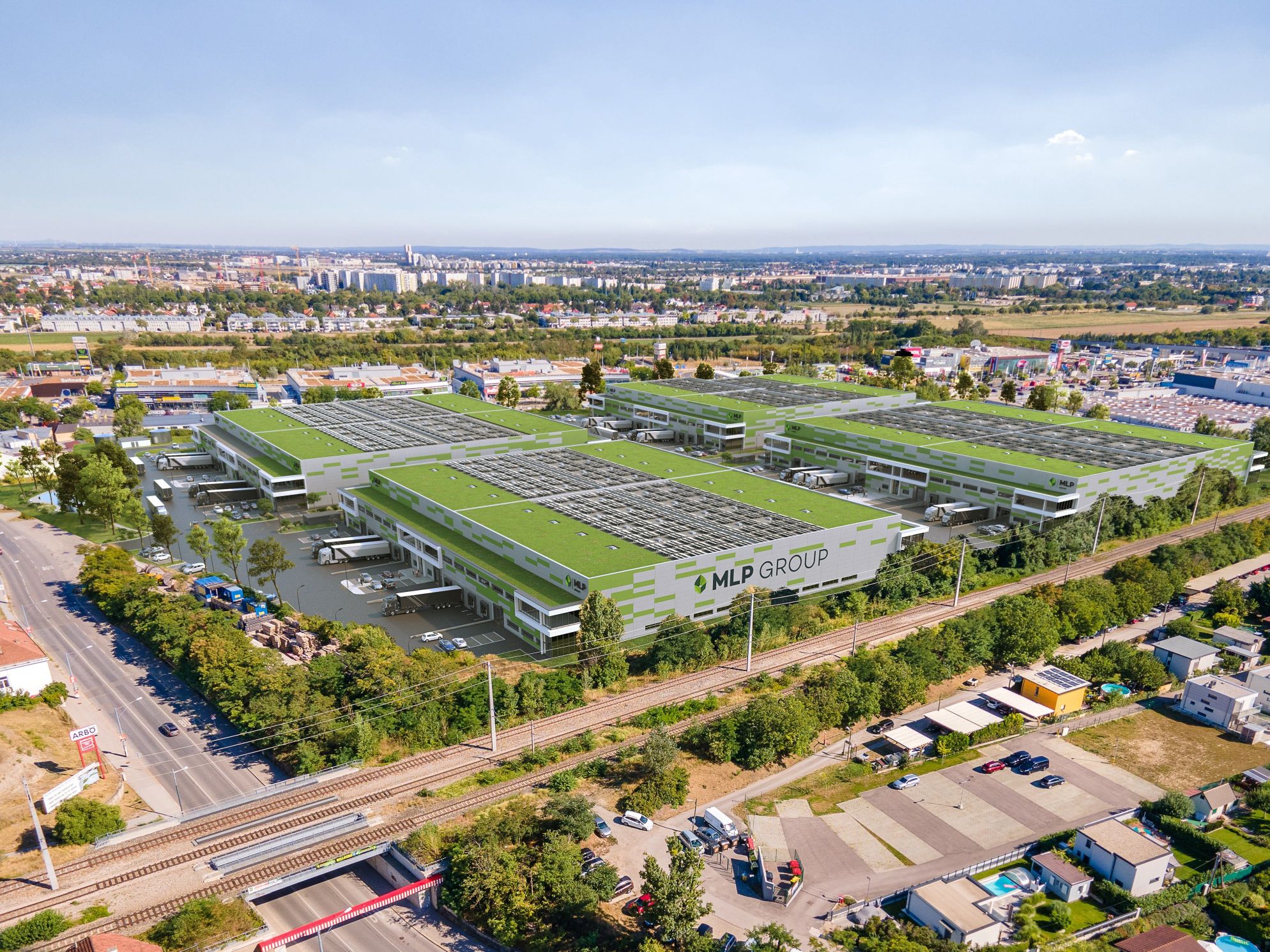 MLP Group, Business Park Wien, Logistikimmobilie, Hallen, Lagerhallen